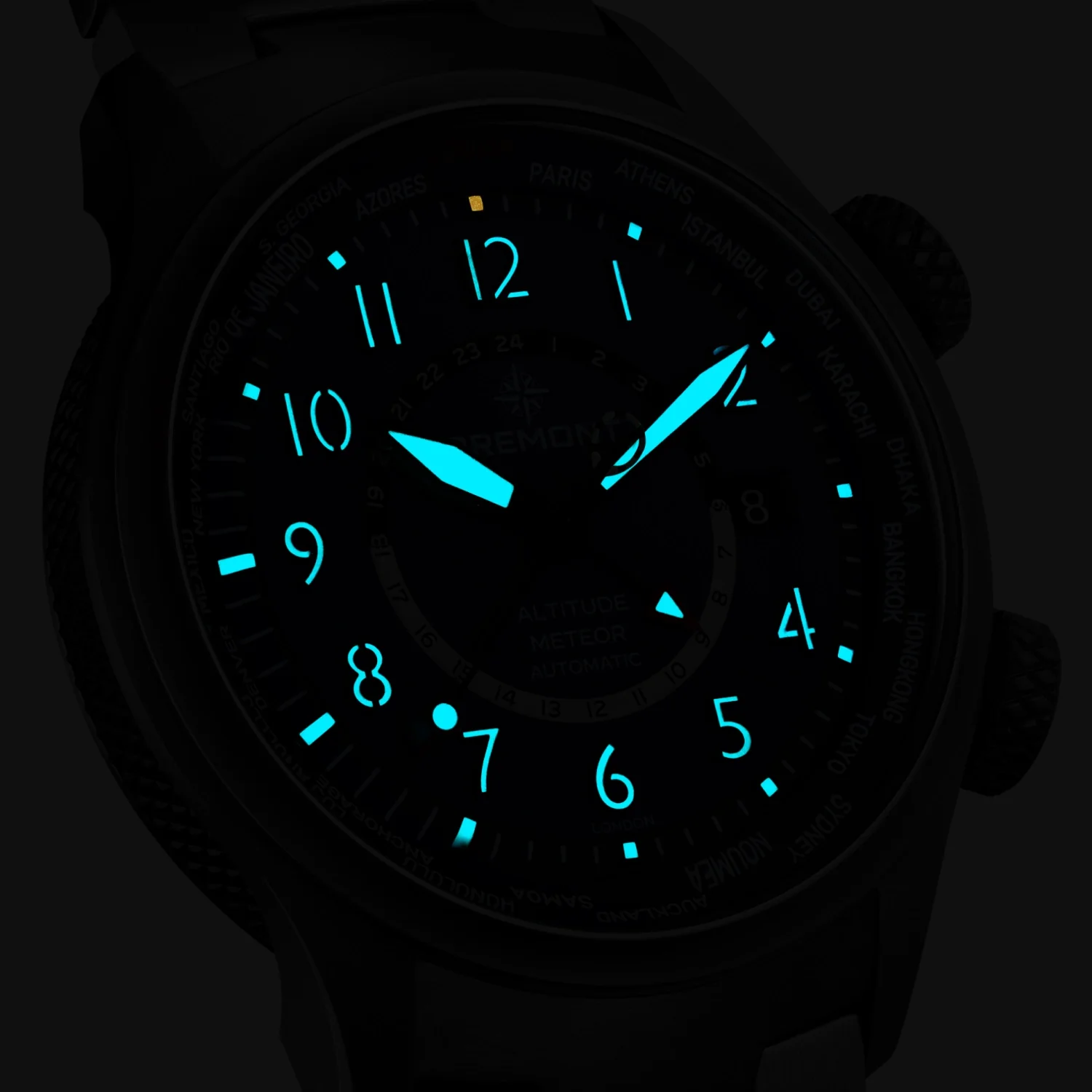 Altitude MB Meteor Time Zones Blue Dial Leather Strap - Image 5